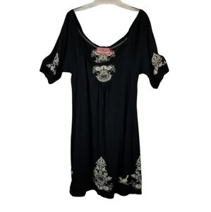 Elegant Black Embroidered Dress